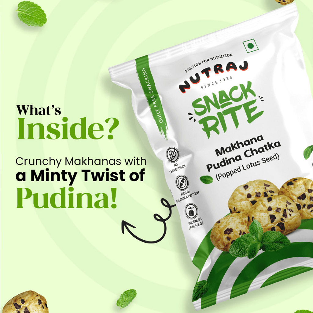 Nutraj Roasted Makhana Pudina Chatka Flavour