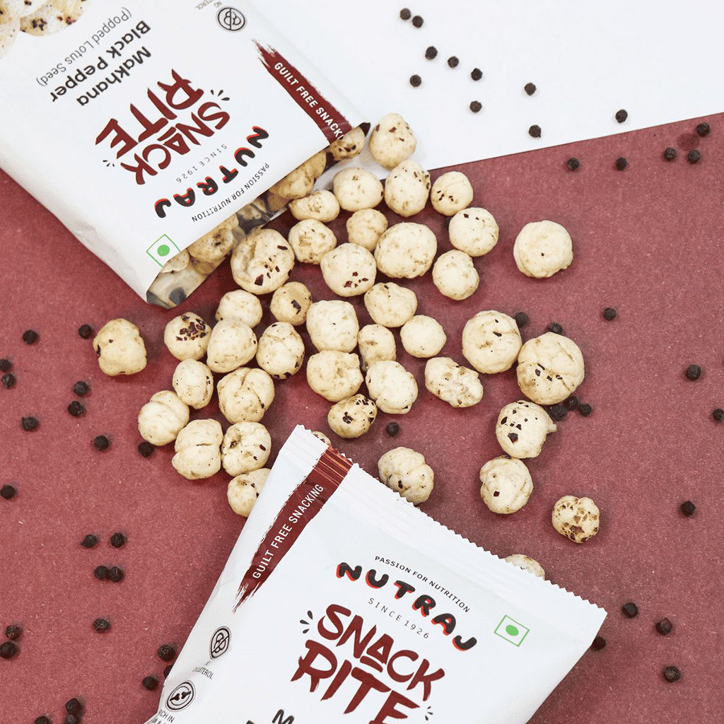 Nutraj Roasted Makhana Black Pepper Flavour