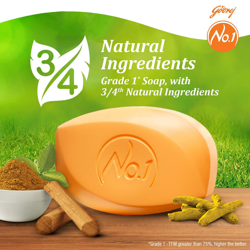 Godrej No.1 Sandal Turmeric Soap