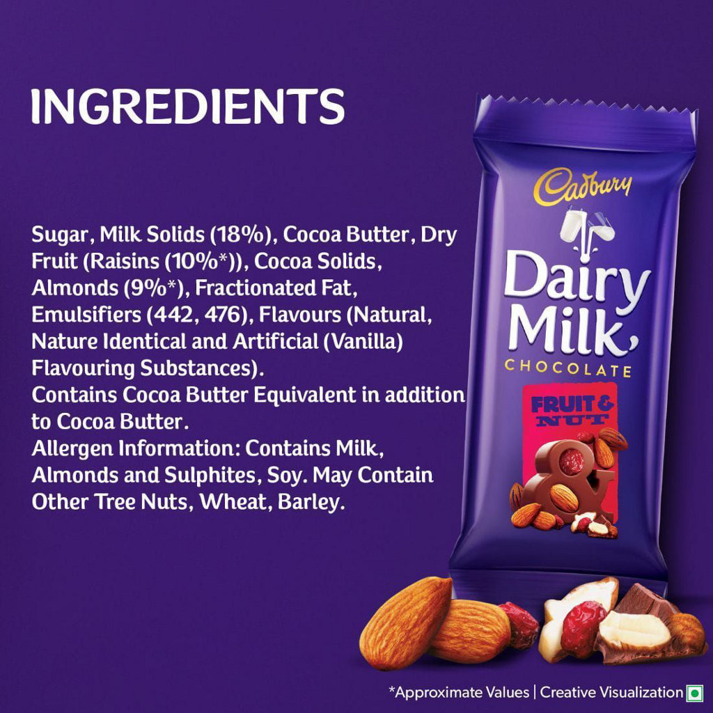 Cadbury Dairy Milk Fruit & Nut + Roast Almond